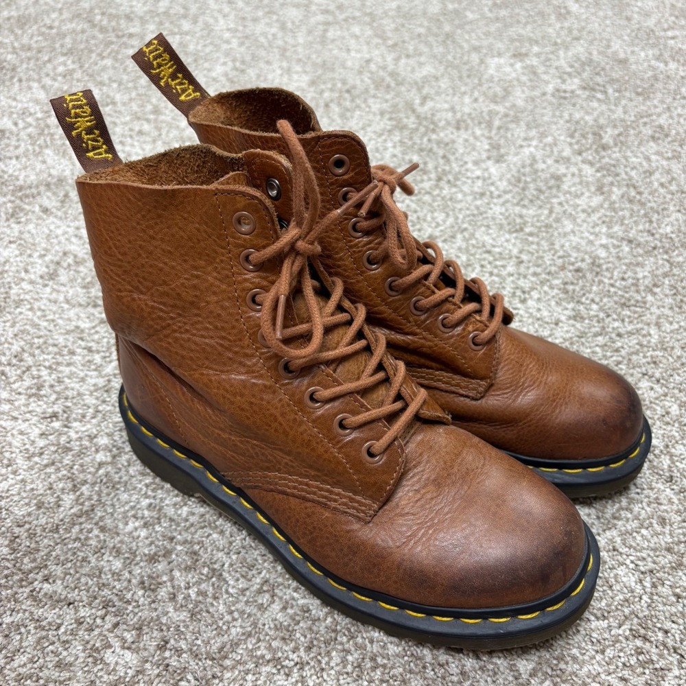 Dr. Martens 1460 Pascal Boot Womens 7 Brown Virginia Leather Lace Up Ambassador